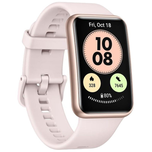 Buy Online Huawei Watch FIT New Smartwatch - Sakura Pink in Qatar
