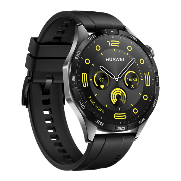 Huawei Smart Watch GT 4, 46 mm, Black Fluororubber Strap, Phoinix-B19F
