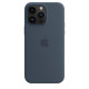 iPhone 14 Pro Max Silicone Case with MagSafe - Storm Blue in Qatar