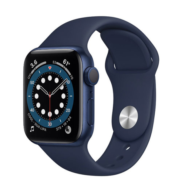 Buy Online Apple Watch Series 6 Gps + Cellular 44Mm Blue Aluminium Case With Deep Navy Sport Band - Replacement Device in Qatar