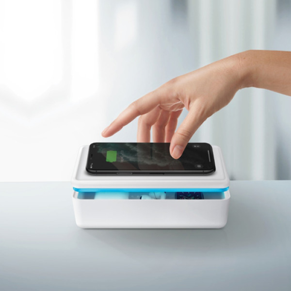 Buy Online Energea Stera360 Uvc + Uva Led Rapid Sanitizing Box With Fast Wireless Charging in Qatar