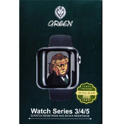 Green 3D Full Glass Screen Protector 44Mm For Apple Watch 4/5/6 -Black