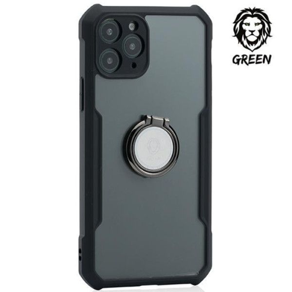 Buy Online Green Stylishly Tough Shockproof Case With Ring (Iphone 11 Pro) in Qatar