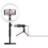 Alfoto AF78 10" Premium LED Ring Light Vlog Kit with Condenser Microphone