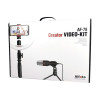 Alfoto AF78 10" Premium LED Ring Light Vlog Kit with Condenser Microphone