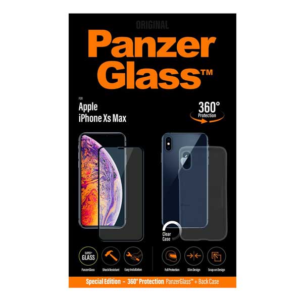 Buy Online Panzerglass Apple Iphone Xs Max,Black With Pg Case B2644 in Qatar