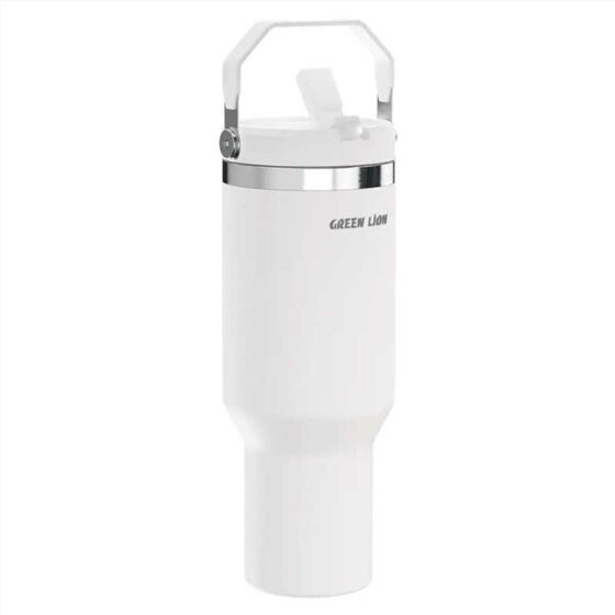 Green Lion Rover Vacuum Tumbler 900 ML – White
