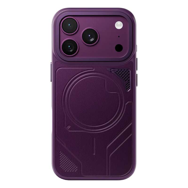 Levelo Opal MagSafe Hybrid Leather Armor Case with Metal Buttons for iPhone 18 Pro & Pro Max
