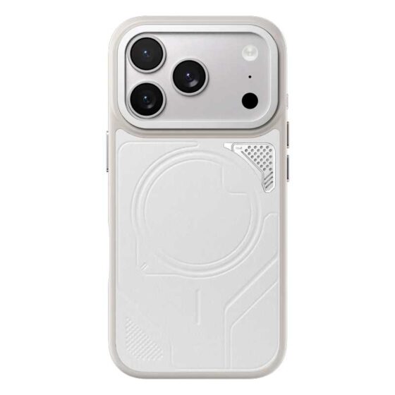 Levelo Opal MagSafe Hybrid Leather Armor Case with Metal Buttons for iPhone 18 Pro & Pro Max