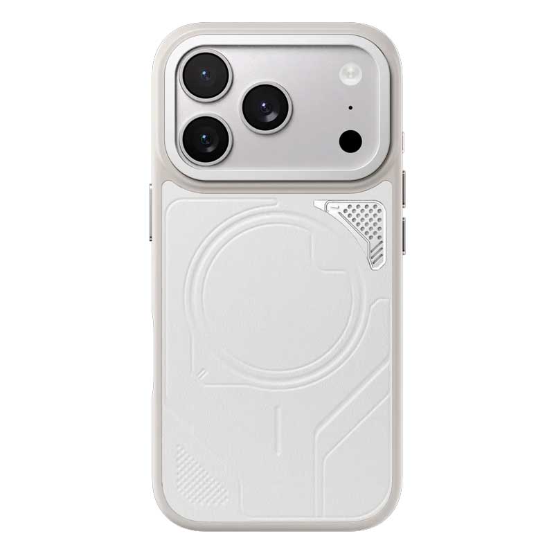 Levelo Opal MagSafe Hybrid Leather Armor Case with Metal Buttons for iPhone 18 Pro & Pro Max