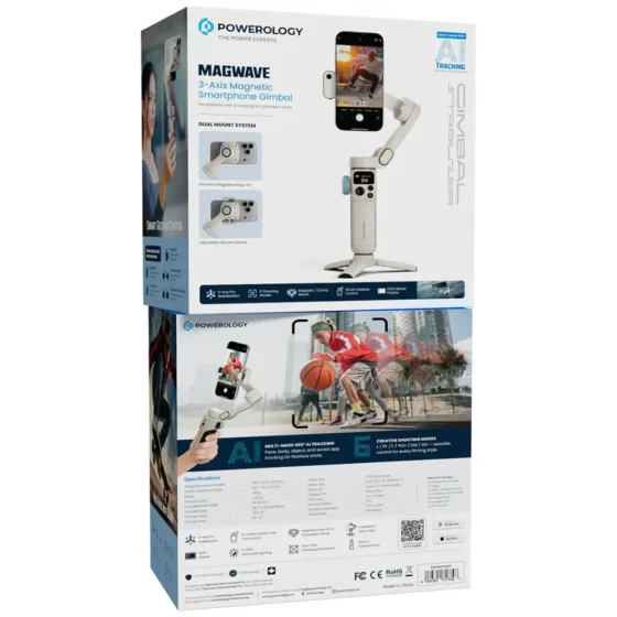 Powerology Magwave 3-Axis Magnetic Smartphone Gimbal
