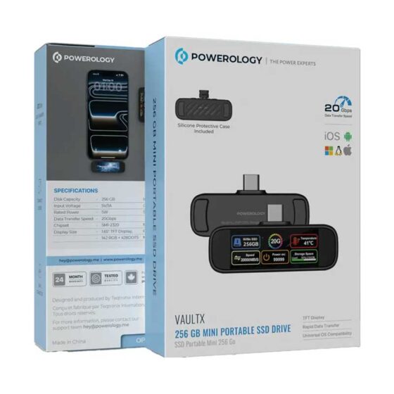 Powerology Vaultx Mini Portable SSD Drive
