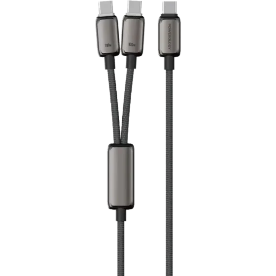 Powerology Zinco Series 2-in-1 Dual USB-C Cable