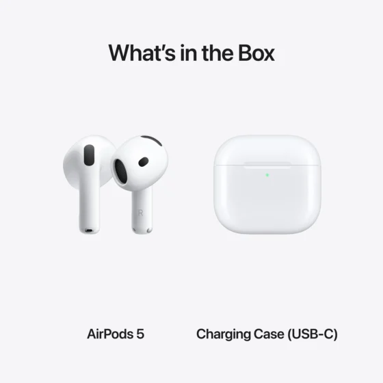 Apple AirPods 5 with USB-C Charging Case (MKFW4ZE/A)